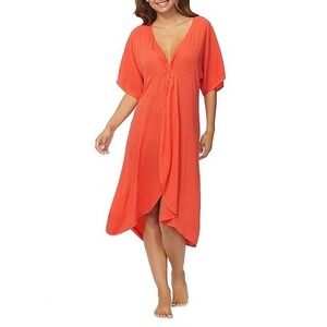 NWT Raisins Paradise Coral High-Low Dress Swim bathing suit Cover-Up Medium‎
